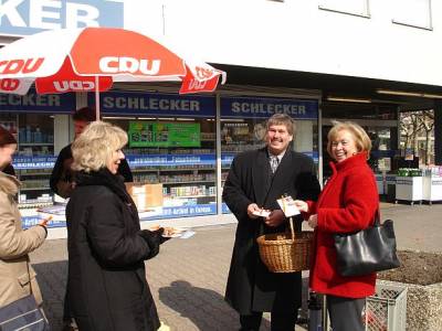Unser Infostand an der Neuen Pforte.